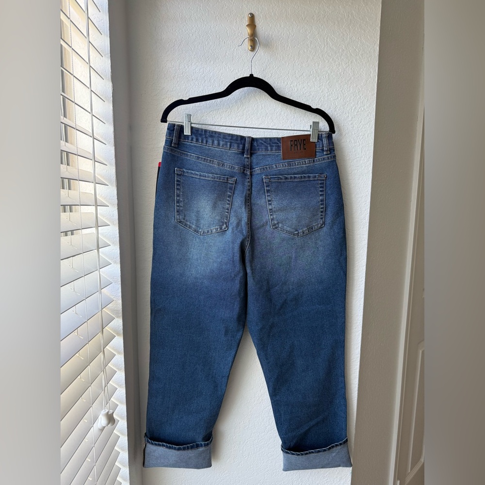 **FINAL PRICE** NWT 🏷️ FRYE HIGH-RISE CROPPED DENIM JEANS SIZE 8 - Picture 2 of 4